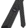 Silk-blend tie with micro Double B monograms