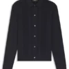 Silk cardigan with mesh paneling