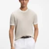 Silk-cotton sweater with structured knit