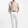 Silk-cotton sweater with structured knit