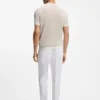 Silk-cotton sweater with structured knit