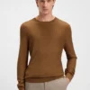Silk sweater with Prince of Wales check structure