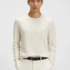 Silk sweater with Prince of Wales check structure