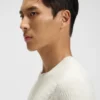 Silk sweater with Prince of Wales check structure
