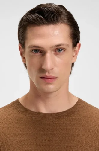 Silk sweater with Prince of Wales check structure