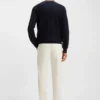 Silk sweater with Prince of Wales check structure