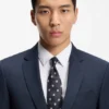 Silk tie with micro Double B monograms