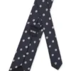 Silk tie with micro Double B monograms