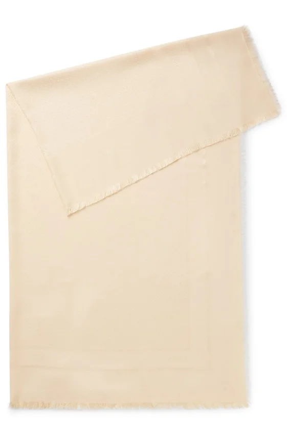 Silk-wool scarf with logos and monograms Silk-wool scarf with logos and monograms