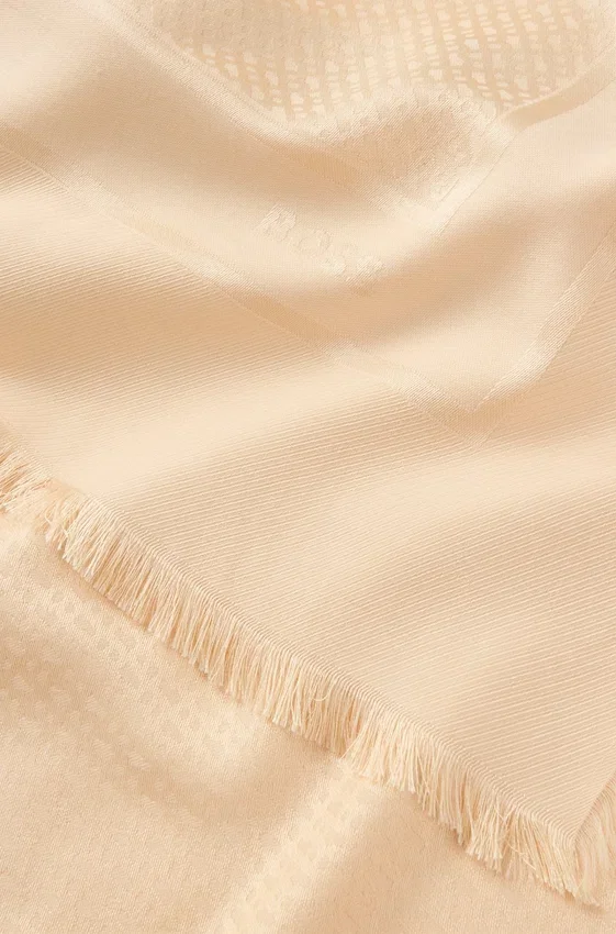 Silk-wool scarf with logos and monograms Silk-wool scarf with logos and monograms