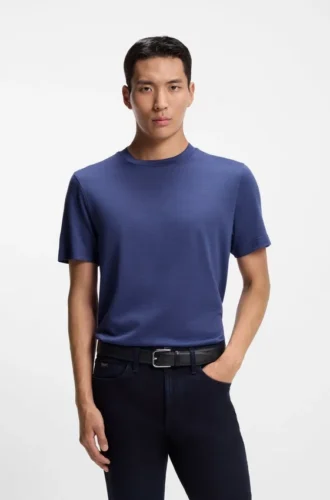 Silk-wool T-shirt in a regular fit