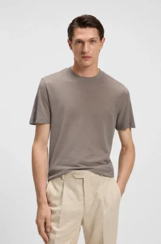 Silk-wool T-shirt in a regular fit