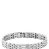 Silver-tone cuff with multi-link design