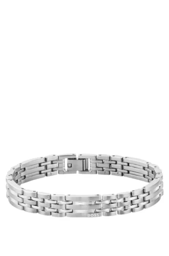 Silver-tone cuff with multi-link design
