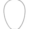 Silver-tone necklace with braided chain