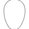 Silver-tone necklace with braided chain