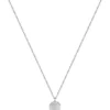 Silver-tone necklace with Double B monogram medallion