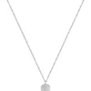 Silver-tone necklace with Double B monogram medallion