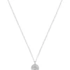 Silver-tone necklace with medallion pendant