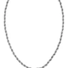 Silver-tone necklace with rope-style chain