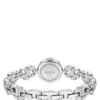 Silver-tone watch with monogram-link bracelet
