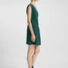 Sleeveless dress with front pleat Sleeveless dress with front pleat