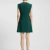 Sleeveless dress with front pleat Sleeveless dress with front pleat