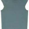 Sleeveless mock-neck sweater in merino wool