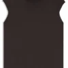 Sleeveless mock-neck sweater in merino wool