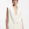 Sleeveless relaxed-fit blazer in a wool blend Sleeveless relaxed-fit blazer in a wool blend