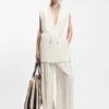 Sleeveless relaxed-fit blazer in a wool blend Sleeveless relaxed-fit blazer in a wool blend
