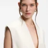 Sleeveless relaxed-fit blazer in a wool blend Sleeveless relaxed-fit blazer in a wool blend