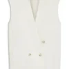 Sleeveless relaxed-fit blazer in a wool blend Sleeveless relaxed-fit blazer in a wool blend