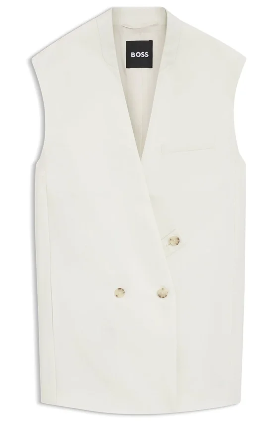 Sleeveless relaxed-fit blazer in a wool blend Sleeveless relaxed-fit blazer in a wool blend