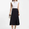 Sleeveless slim-fit blouse in a cotton blend
