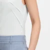 Sleeveless slim-fit blouse in a cotton blend