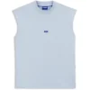 Sleeveless T-shirt in cotton jersey with logo detail