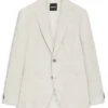 Slim-fit blazer in checked linen, cotton and silk