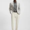 Slim-fit blazer in checked stretch fabric Slim-fit blazer in checked stretch fabric