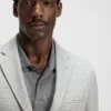 Slim-fit blazer in checked stretch fabric Slim-fit blazer in checked stretch fabric