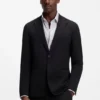 Slim-fit blazer in cotton-blend jersey