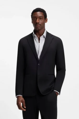 Slim-fit blazer in cotton-blend jersey Slim-fit blazer in cotton-blend jersey