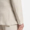 Slim-fit blazer in striped linen and cotton