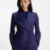 Slim-fit blazer in virgin-wool twill Slim-fit blazer in virgin-wool twill