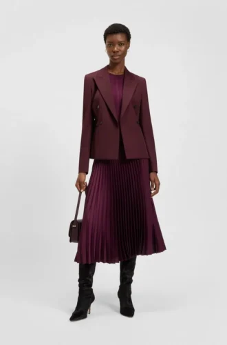Slim-fit blazer in virgin-wool twill