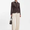 Slim-fit blazer with angled darts