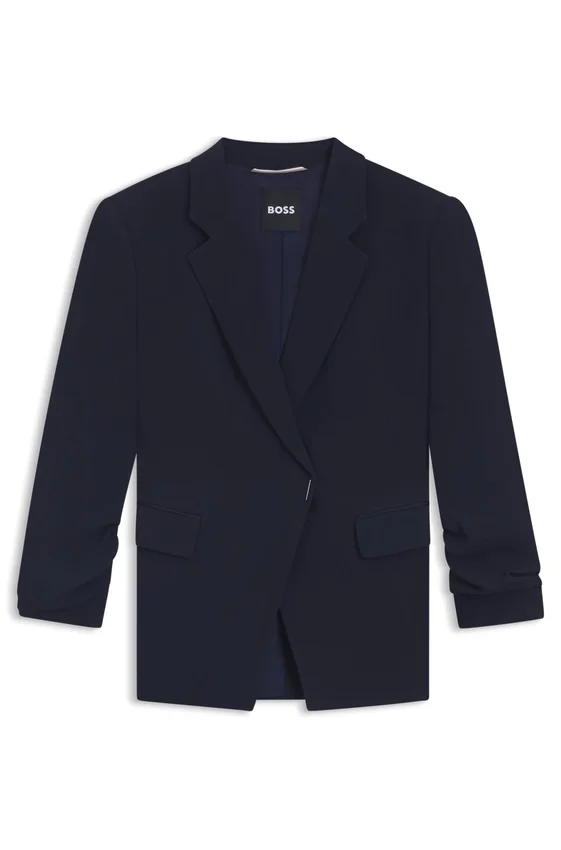 Slim-fit blazer with press-stud closure Slim-fit blazer with press-stud closure