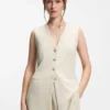 Slim-fit blazer with sleeveless styling Slim-fit blazer with sleeveless styling