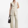 Slim-fit blazer with sleeveless styling Slim-fit blazer with sleeveless styling