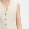 Slim-fit blazer with sleeveless styling Slim-fit blazer with sleeveless styling